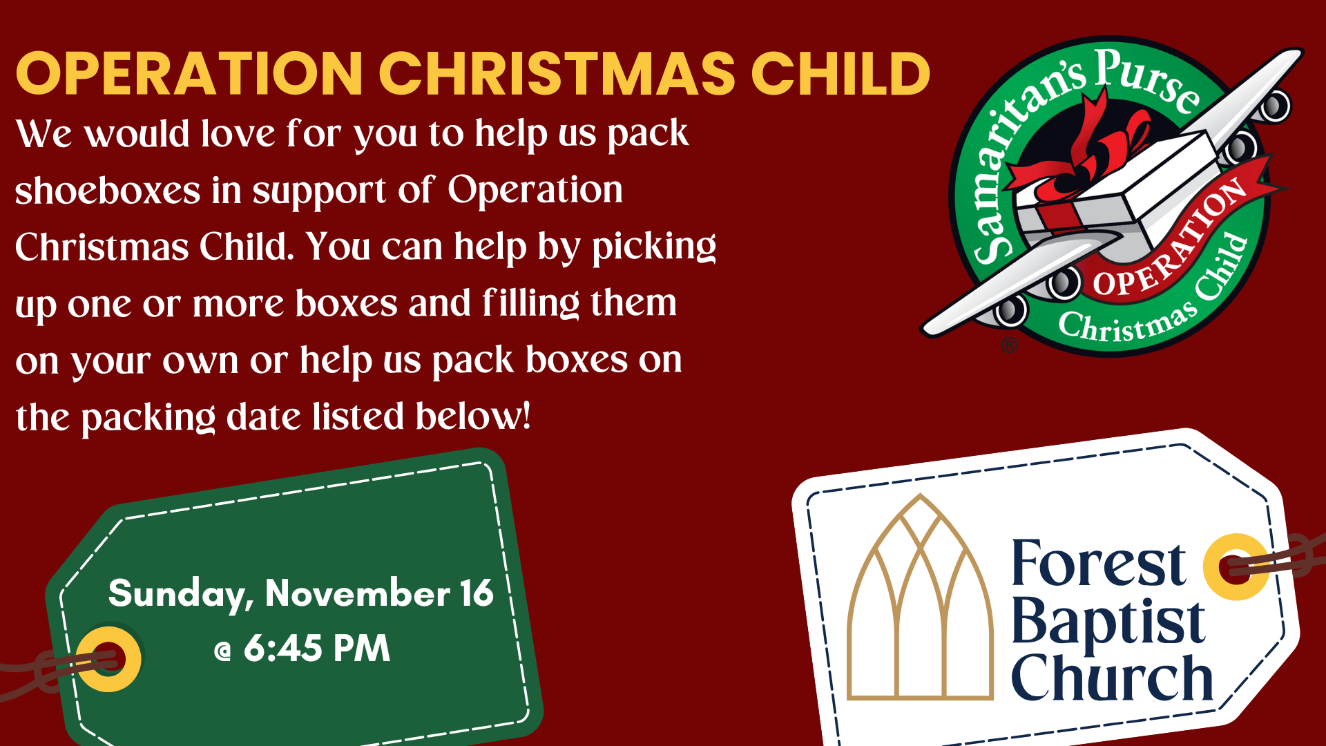 OPERATION CHRISTMAS CHILD